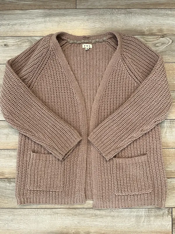 Pol chunky knit cardigan sweater size small - Image 2