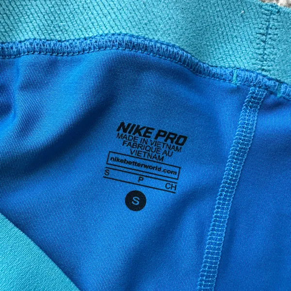 Blue Nike Pro Spandex Shorts Dri-Fit Like New Size S - Image 6