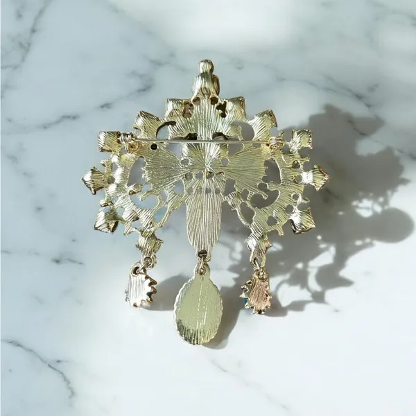 Vintage Inspired Multicolor Statement Brooch NEW - Image 2