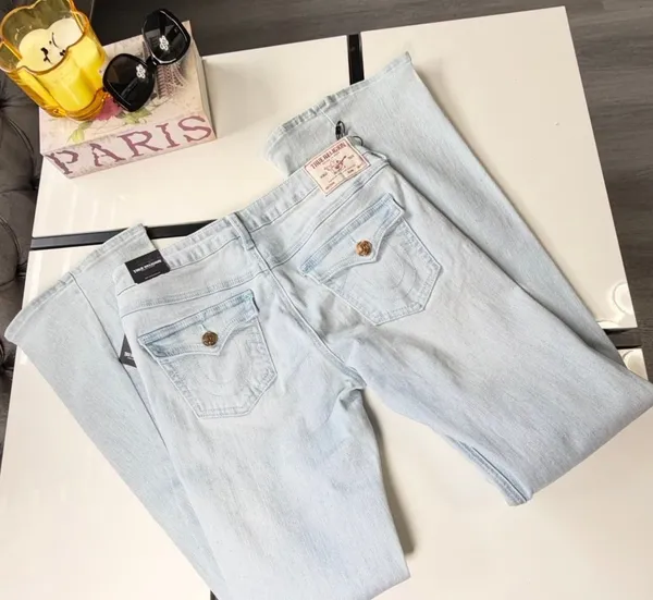 NWT True Religion Joey Mid Rise Flare Jeans Light Wash Size W29 🩵 - Image 11