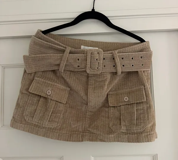 Isabelle’s Cabinet Tan Corduroy Skirt - Image 4