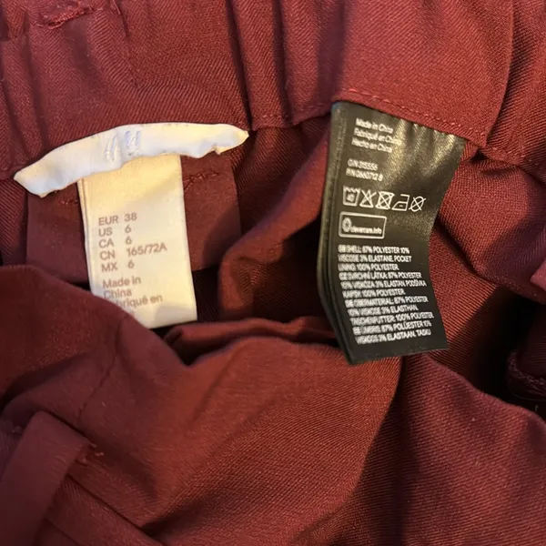 H&M Burgundy trousers - Image 4