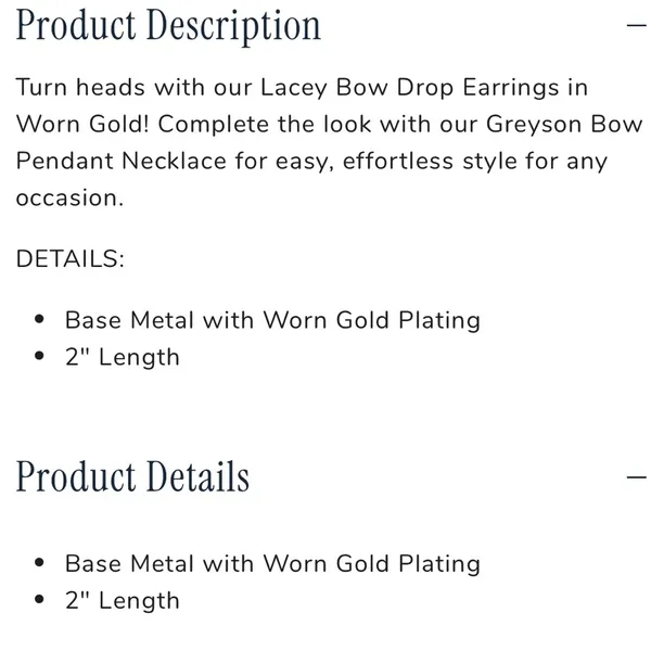 Canvas Lacey Bow Drop Earrings NWT - Image 4