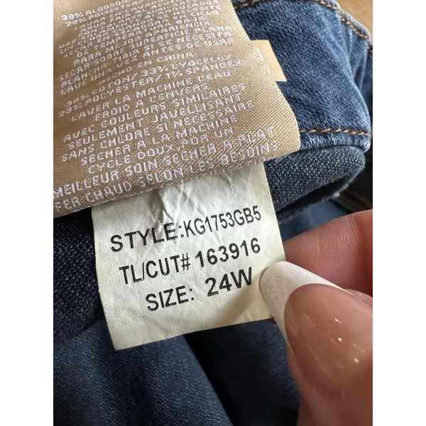 KUT From The Kloth Meg High Rise Wide Leg Women's Jeans Blue Size 24W Denim NWT - Image 13