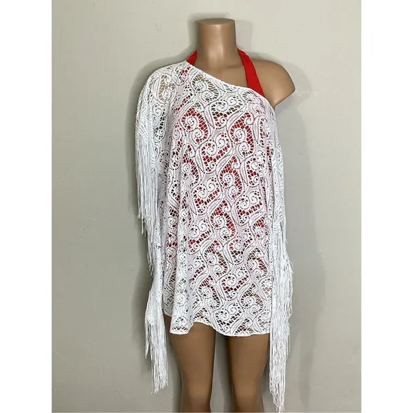 New Pilyq water lily fringe coverup. XS/S. Regularly $179 - Image 10