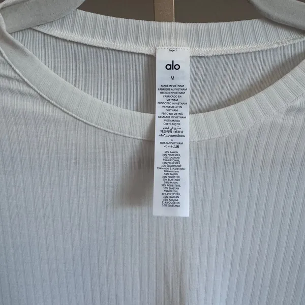 Alo Yoga NWT Ribbed Sea Coast Long Sleeve Dress Ivory Size M - Image 4