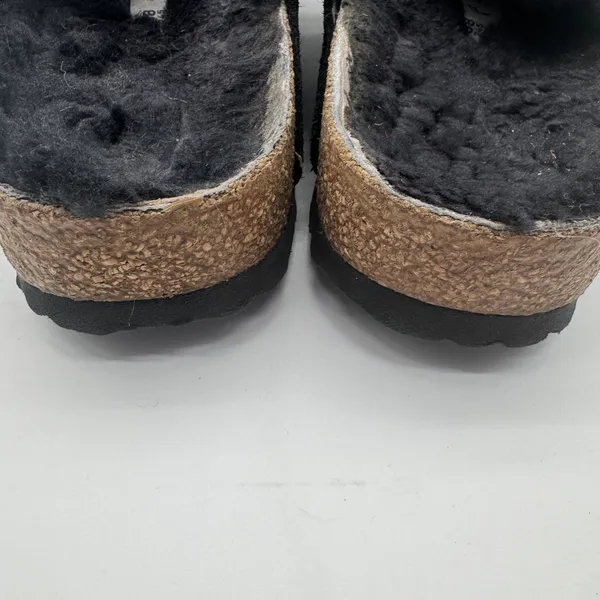 Birkenstock Arizona Shearling Lined Black Suede Fur Slide Sandals EU 38 US 7 7.5 - Image 7