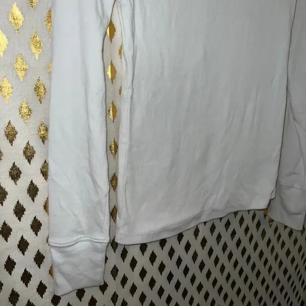 Time and tru Simple white long sleeve shirt fitted top semi sheer with center se - Image 5