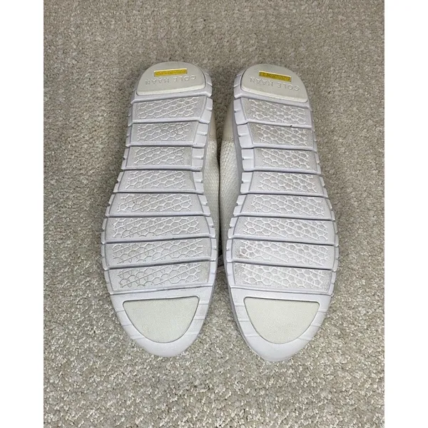 Cole Haan ZERØGRAND Men's White Beige Canvas Sneakers Size 7 B Lace Up - Image 10