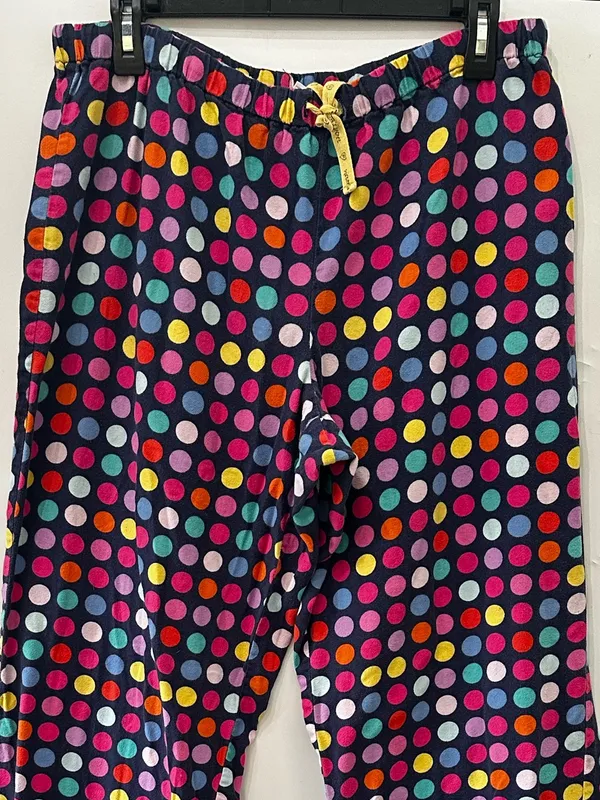 Victoria's Secret Pajama Set M Multi-Color Polka Dot 100% Cotton Button Up Pants - Image 11