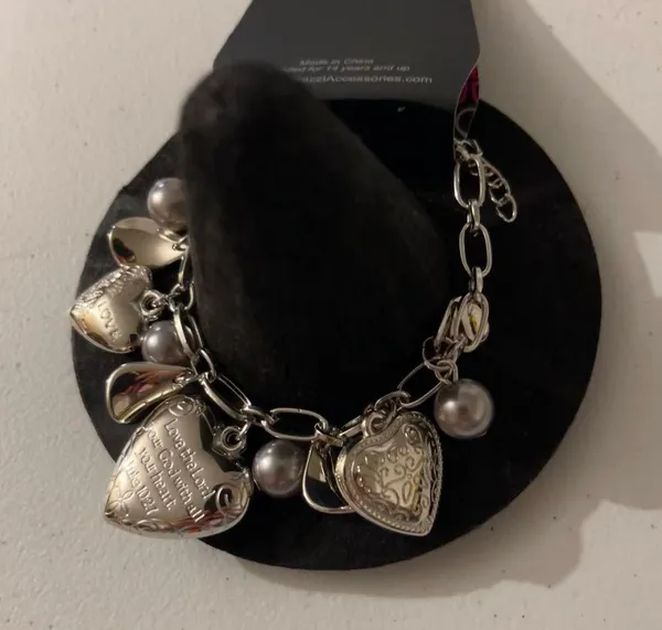 💙 NWT Paparazzi Silver Heart Scripture Charm Bracelet - Image 3