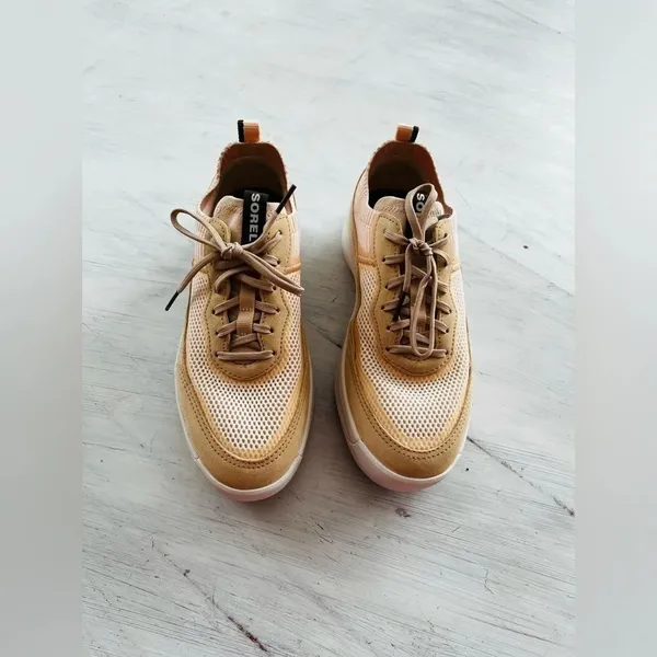 Sorel Ona 503 Low Top Platform Sneaker White Peach/ Nova Sand Size 7 NWOT $125 - Image 3