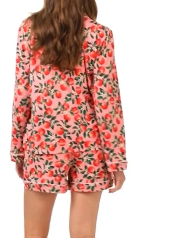 Draper James 2-Piece Cozy Long Sleeve Pajama Top and Pajama Shorts Set, 1X, NWT - Image 2