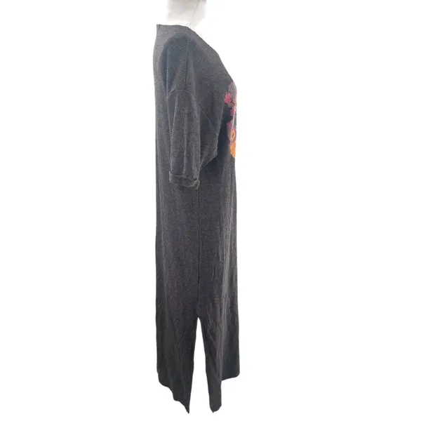 Natural‎ Life waffle knit floral maxi T-shirt dress sz S - Image 2