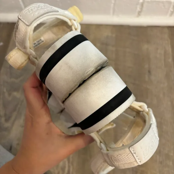 TEVAS platform white sandals - Image 5