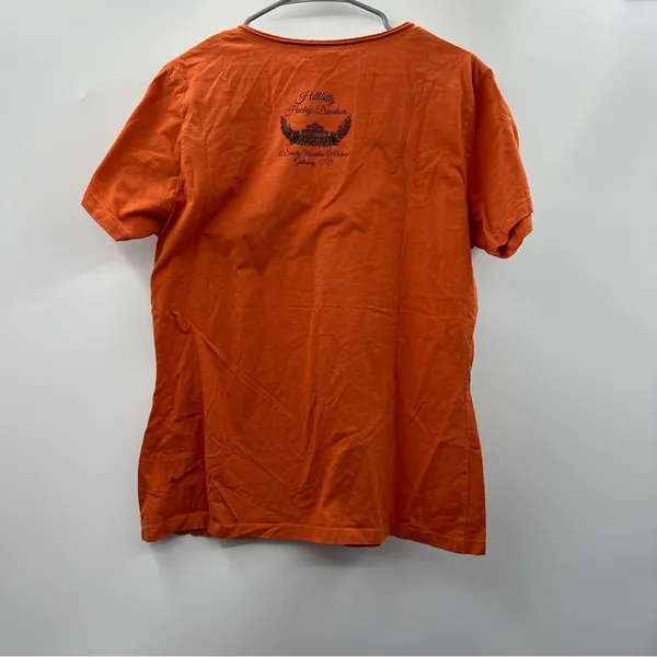 Harley Davidson Orange Gatlinburg Tennessee Short Sleeve Tee Shirt Size‎ XL - Image 3