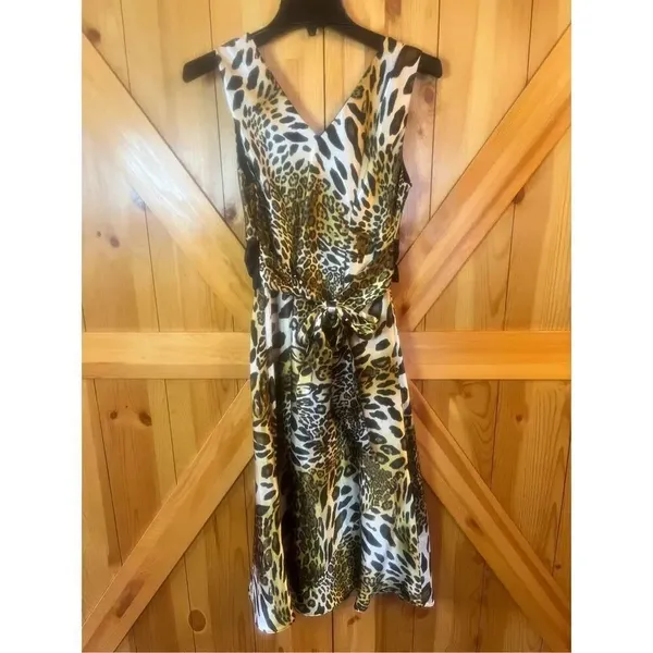 Rabbit Rabbit Rabbit Designs Cheetah Print Sleeveless Dress Size 8 (7170) - Image 3