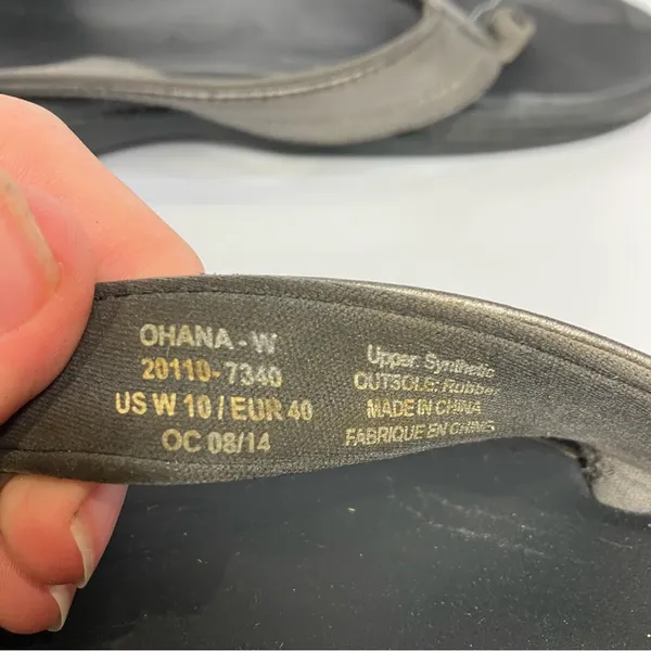 Olukai OHana flip flop sandals silver women’s size‎ 10 casual beach summer - Image 9