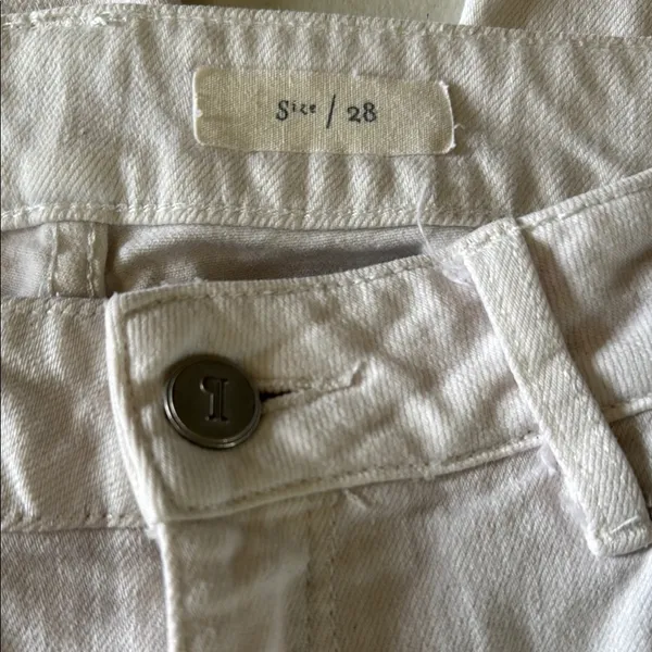 pilcro and the letterspress Cream Wide-Leg Pants with Floral Hem - Image 6