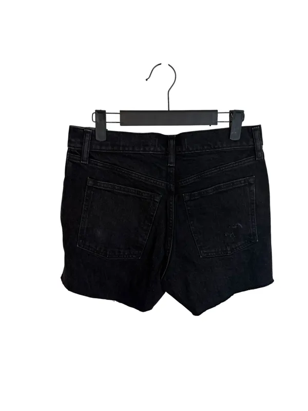 NWT Abercrombie & Fitch 90’s Straight Low Rise Black Denim Shorts - Image 2