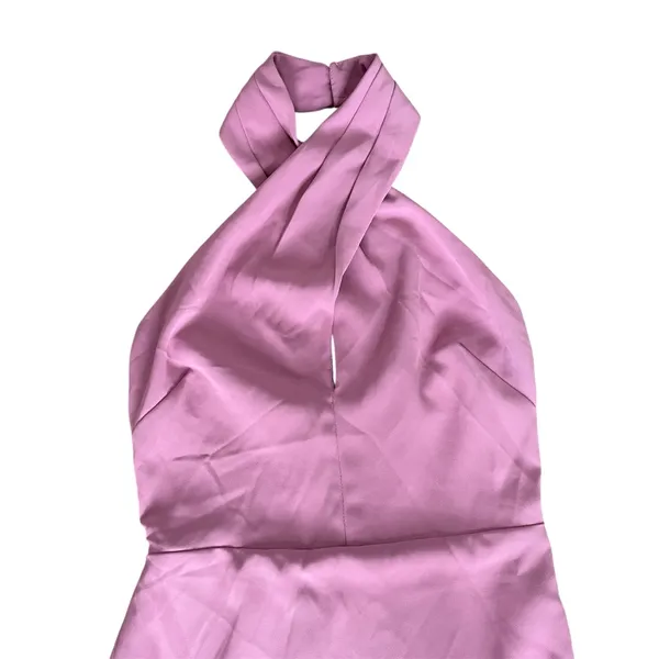 Astr Jodie Dress Pink Size XS Asymmetrical Crisscross Strap Keyhole Wedding - Image 3