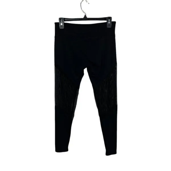 Onzie Black Lace Leggings‎ M L High Rise Yoga Gym Activewear Stretch - Image 3