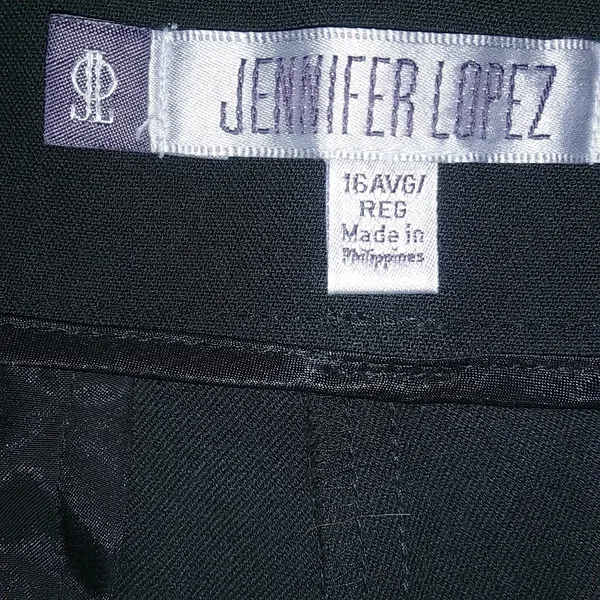 Jennifer Lopez 16R 36x33 Black Flare Dress Pants Plus - Funeral - Image 9