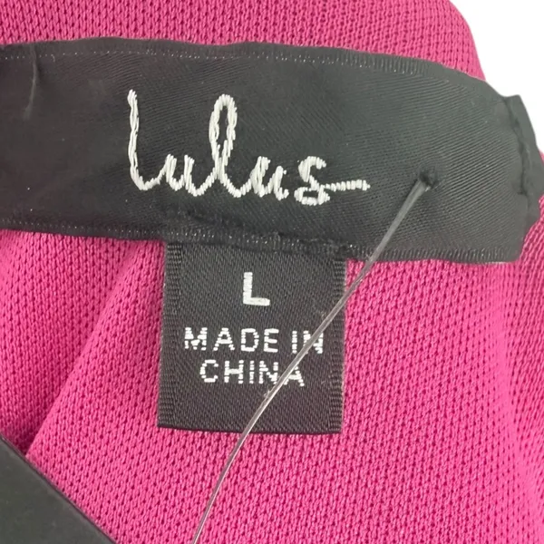 NWT Lulus Womens Hilaria Fuchsia Sequin Bodycon Mini Dress Size Large - Image 3