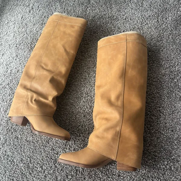 Steve Madden Foldover Wide Calf Knee High Boots - Image 2