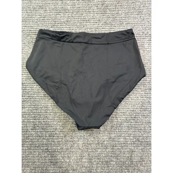 Andie Swim The Wide Band High Waist Bikini Bottom Black XS Classic Sexy AB454 - Image 6