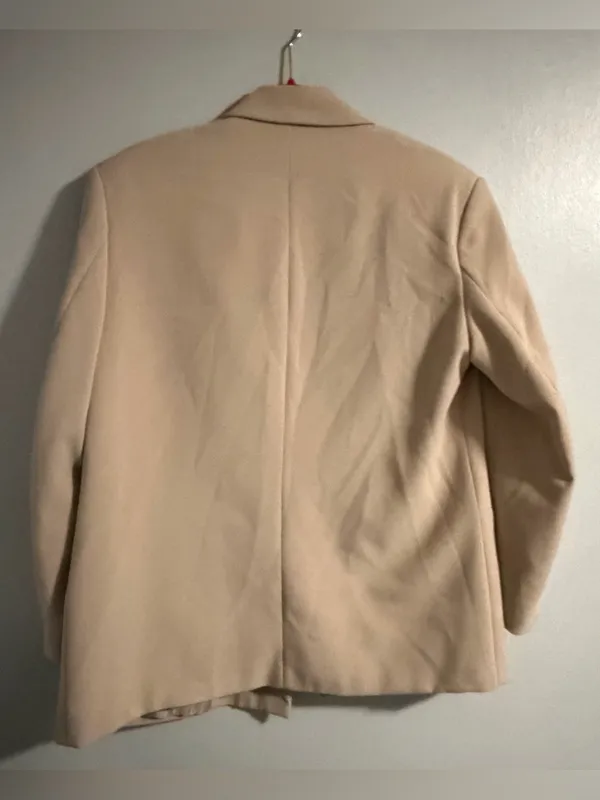ZARA Taupe Double-Breasted Blazer - Image 2