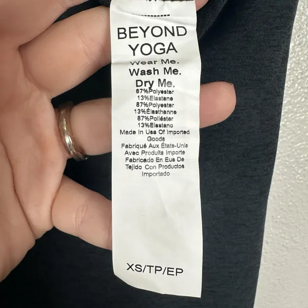 NEW Beyond Yoga Spacedye Inspire Midi Dress Womens Sz XS Charcoal Gray Shelf Bra - Image 8