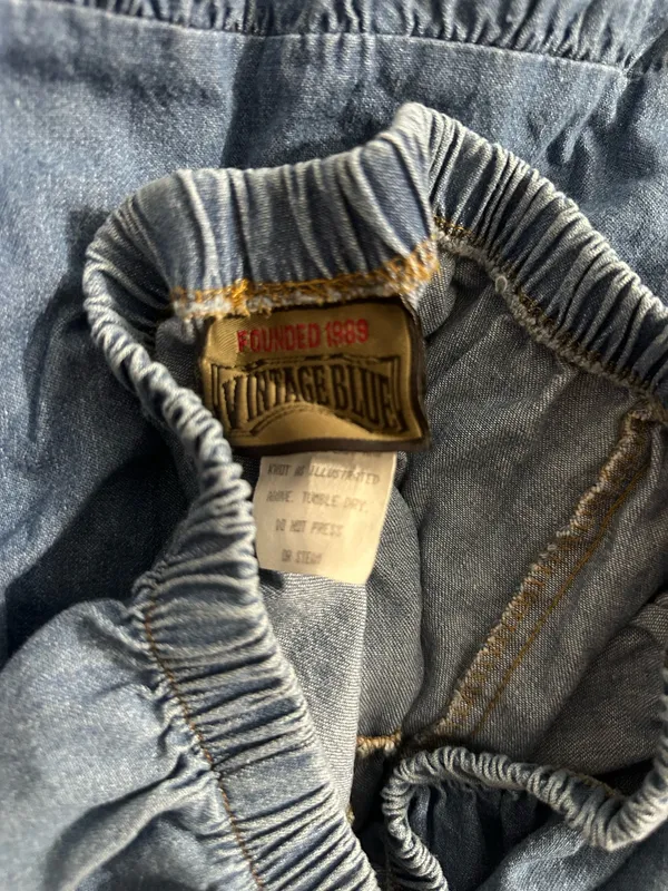 Vintage Tiered Denim Maxi Skirt - Image 4