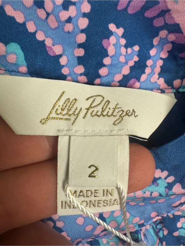 Lilly Pulitzer Becker One Shoulder Top, Barton Blue- Star Gazing NWT 2 - Image 5