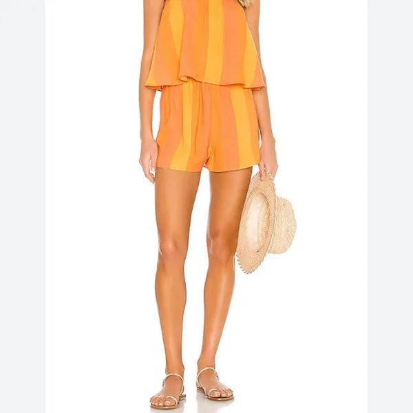 Show Me Your Mumu Thelma Strapless Resort Romper Sunkissed Stripe XS - Image 4
