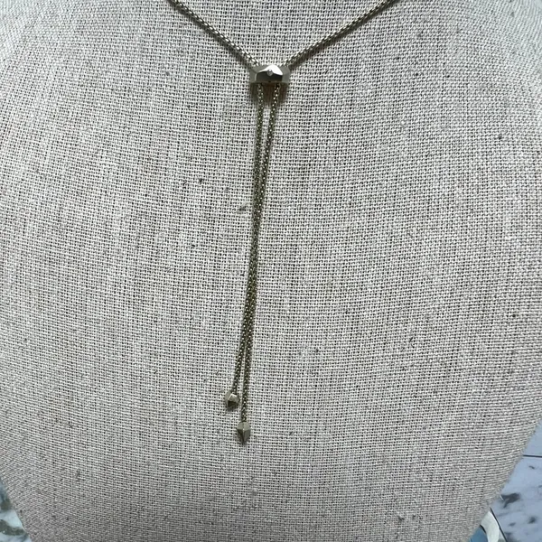 Kendra Scott Lynne Adjustable Chain Choker Hammered Geometric Necklace Gold - Image 2