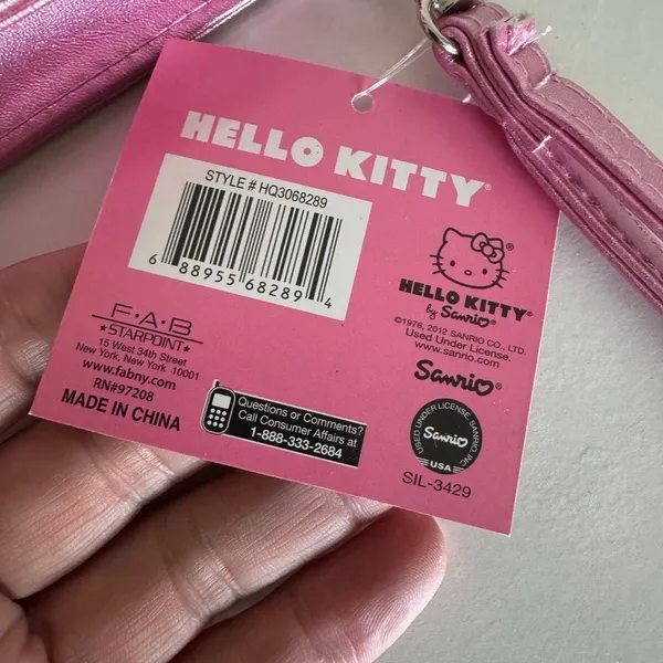 Hello Kitty 2012 Metallic Pink Rhinestone Clutch NEW - Image 4