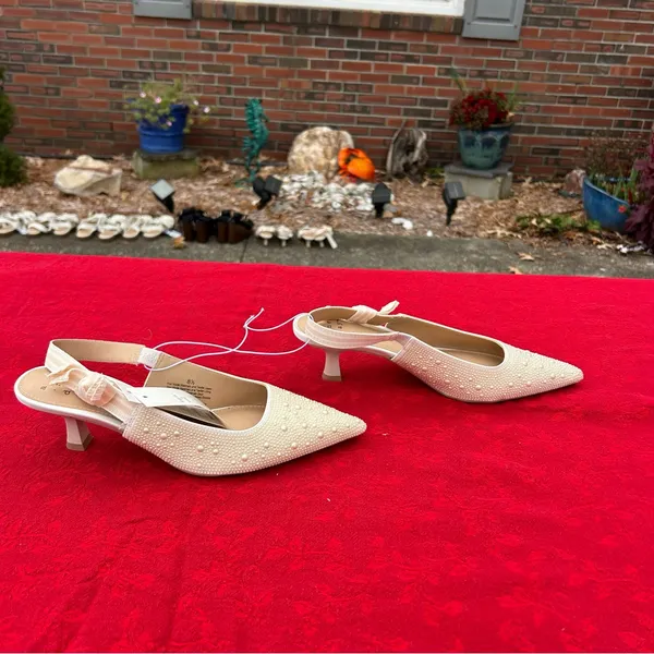 Women's Milan Slingback Heels - A New Day size 8.5 wedding‎ guest pearl summer - Image 3