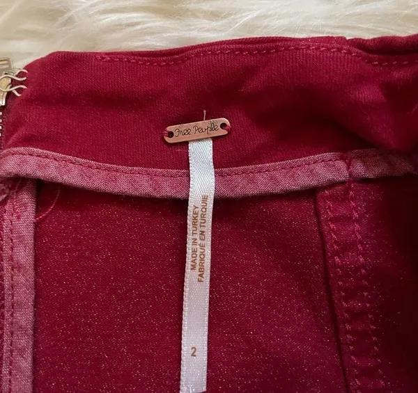 FREE PEOPLE Modern Femme Wine Red Mini Skirt - Image 4