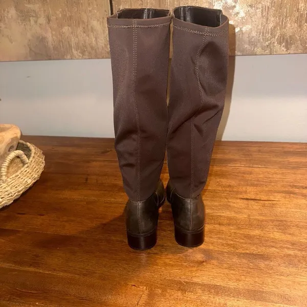 Donald J Pliner‎ Leather Riding Boots Brown Size 8.5 - Image 5