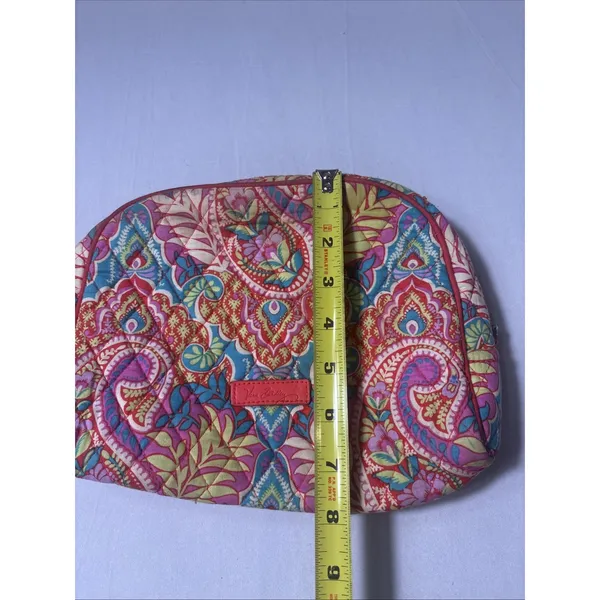 Vera Bradley Cosmetic Bag "Paisley in Paradise" Retired MED Makeup Bag Travel - Image 5