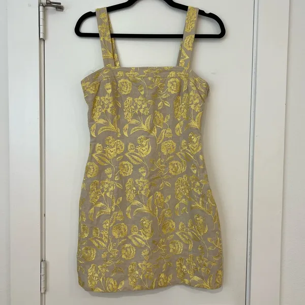 Tularosa Soree Dress in Yellow Floral - Image 2