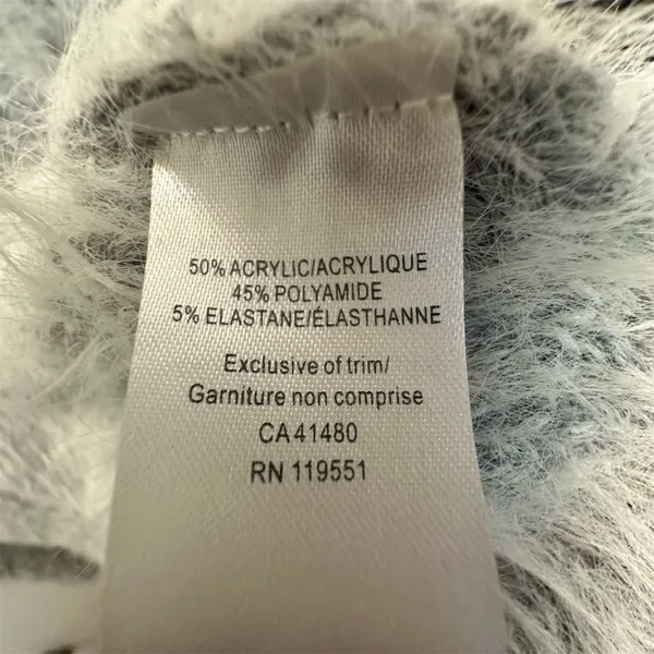 Gentle Fawn Cardigan Acrylic Eyelash Knit Gray Cozy Boho Womens M - Image 6
