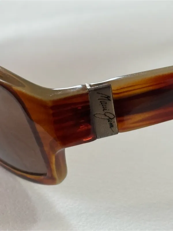 Maui Jim Atoll MJ220-10 Tortoise rectangular sunglasses HCL Bronze lenses flawed - Image 4