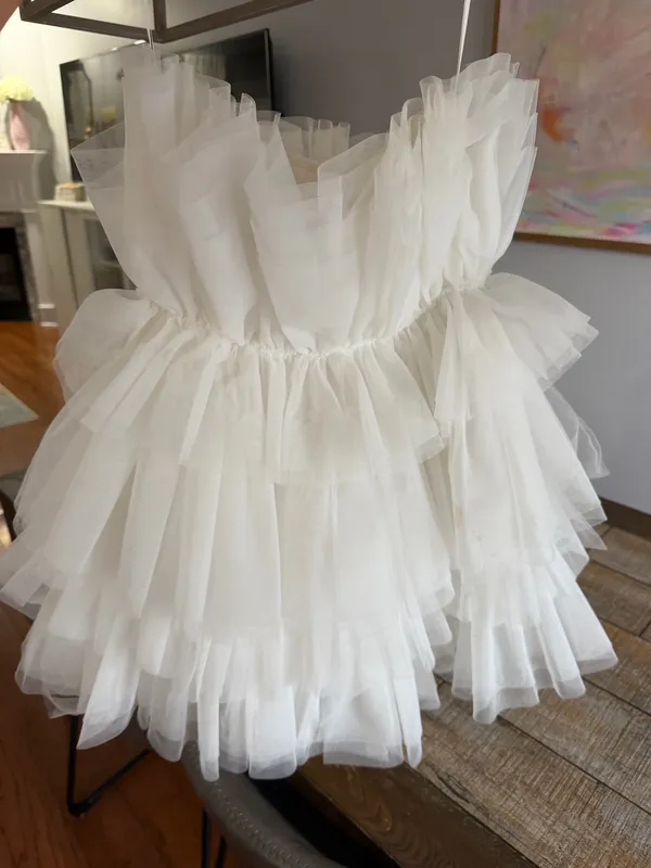 Altar'd State White Frill Dress - Image 4