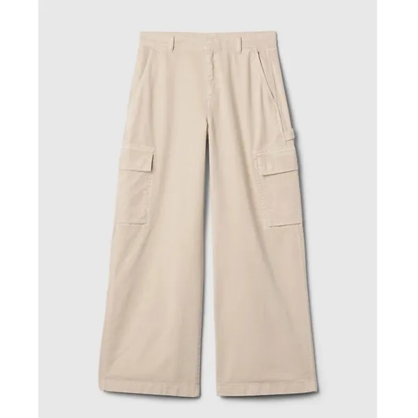 NWT GAP Mid Rise Cargo Baggy Khakis Pant Pockets SZ-8 Color Bedrock Beige - Image 5