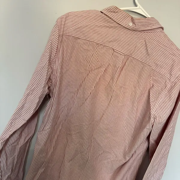 J Crew Classic Red Striped Button Down Shirt - Image 7