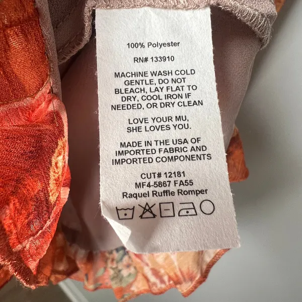 Show Me Your Mumu Ruffle Romper Size Medium - Image 7