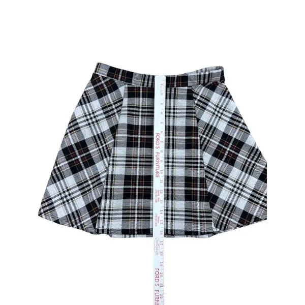 Altar'd State Plaid Mini Skirt Women's Size Large‎ Black Mustard Maroon USA - Image 4