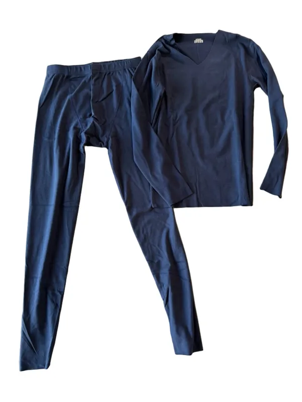 Two Piece Dark Blue Long Sleeve and Pant Fleece Style Set Size L (170/95) #26087 - Image 2